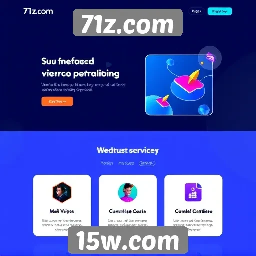 Interface do usuário do 71z.com é intuitiva